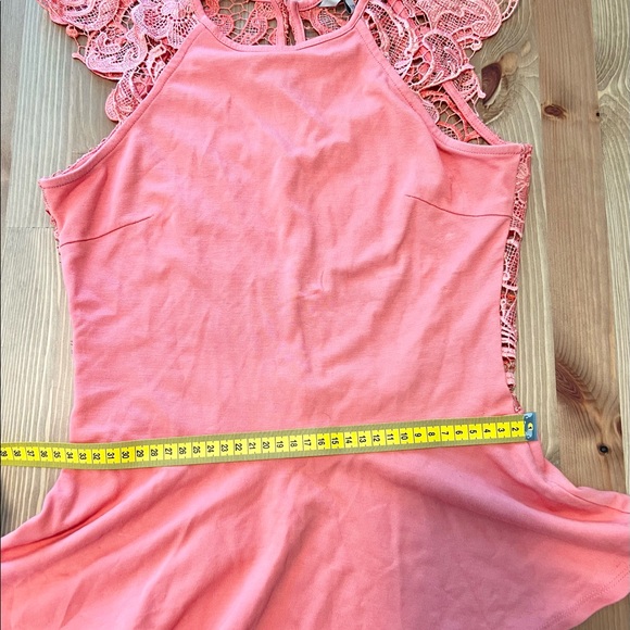 RW & Co coral lace peplum shirt - Picture 5 of 5